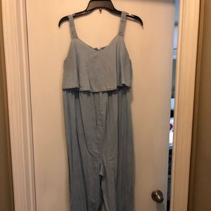 Isabel maternity romper-denim